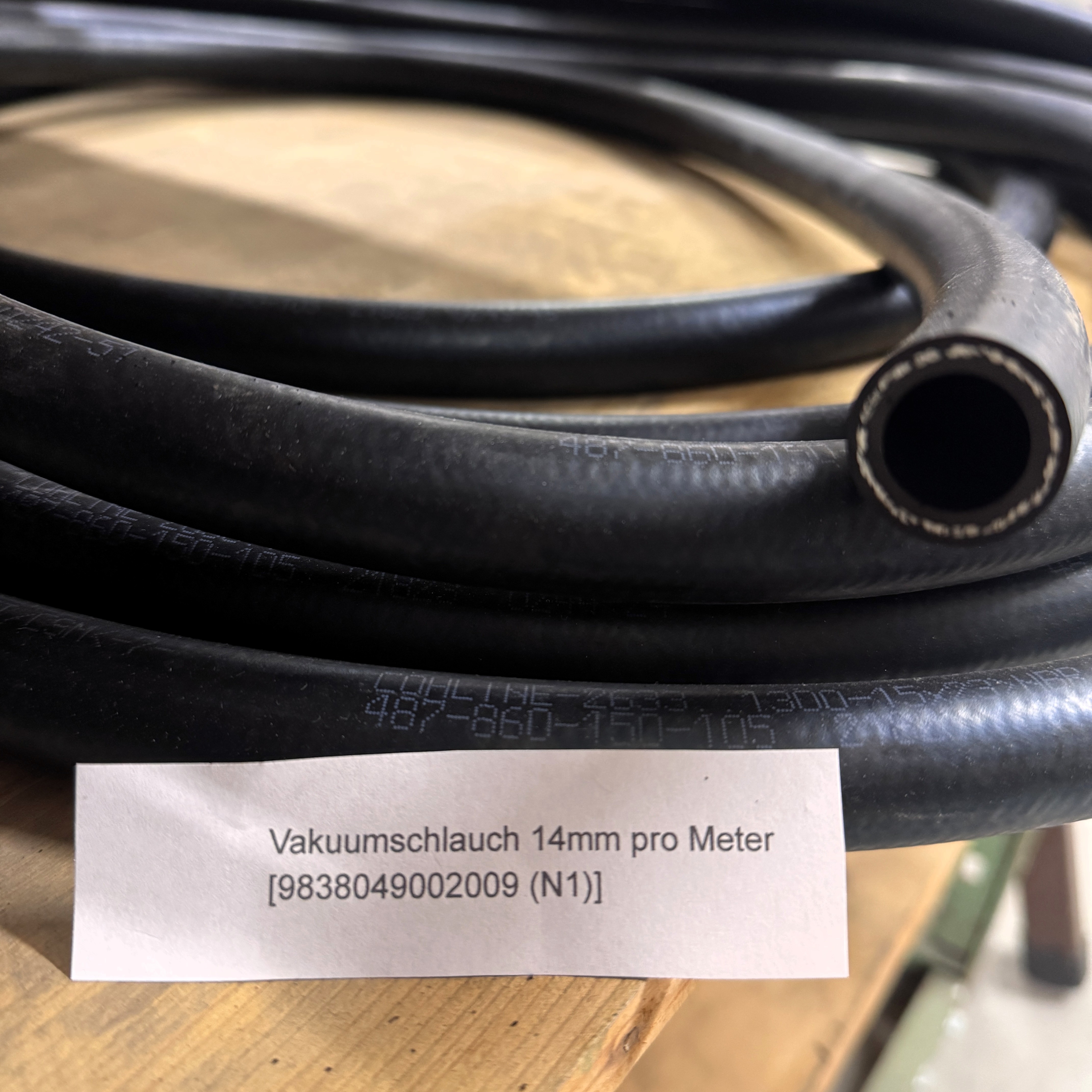 Vakuumschlauch 14mm pro Meter