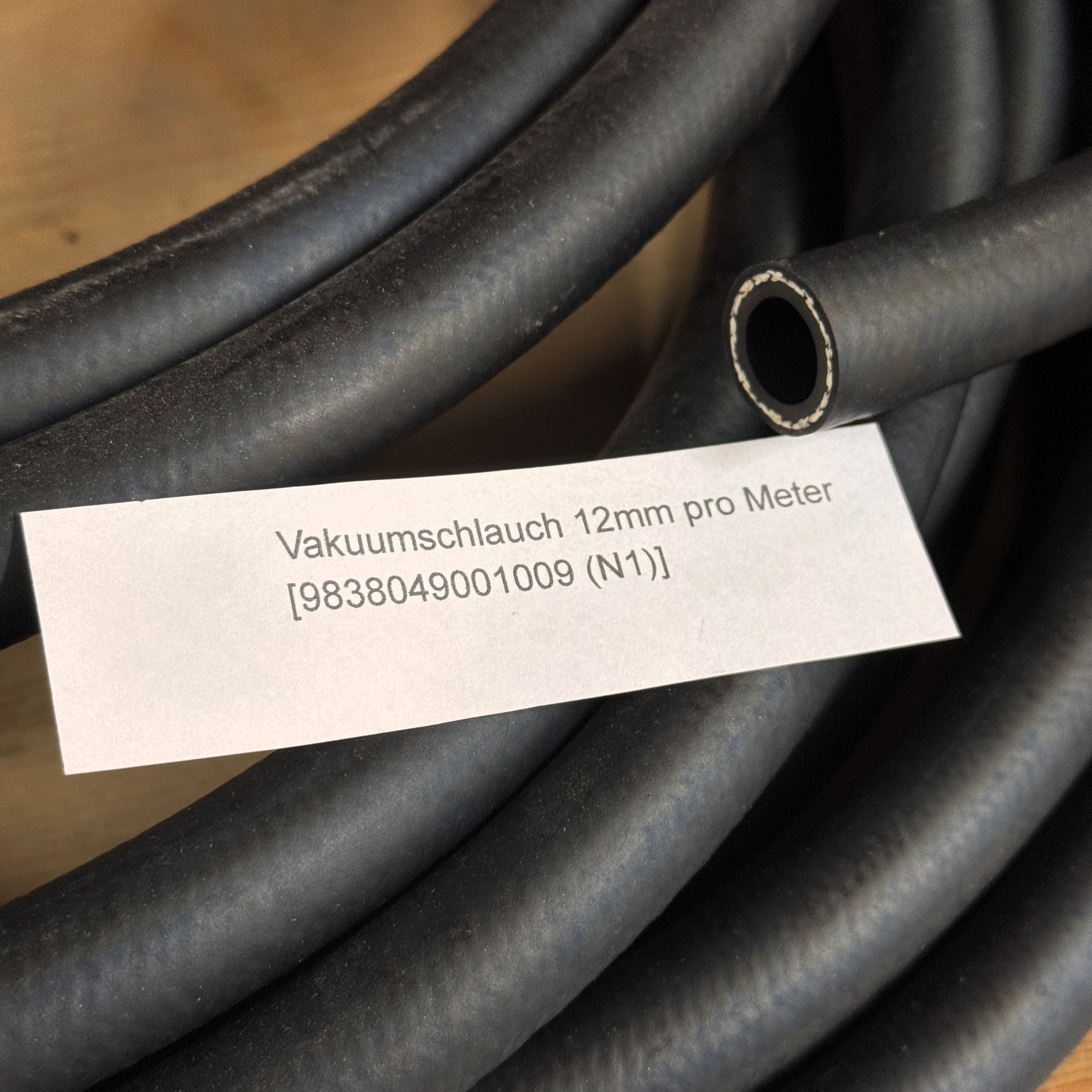 Vakuumschlauch 12mm pro Meter