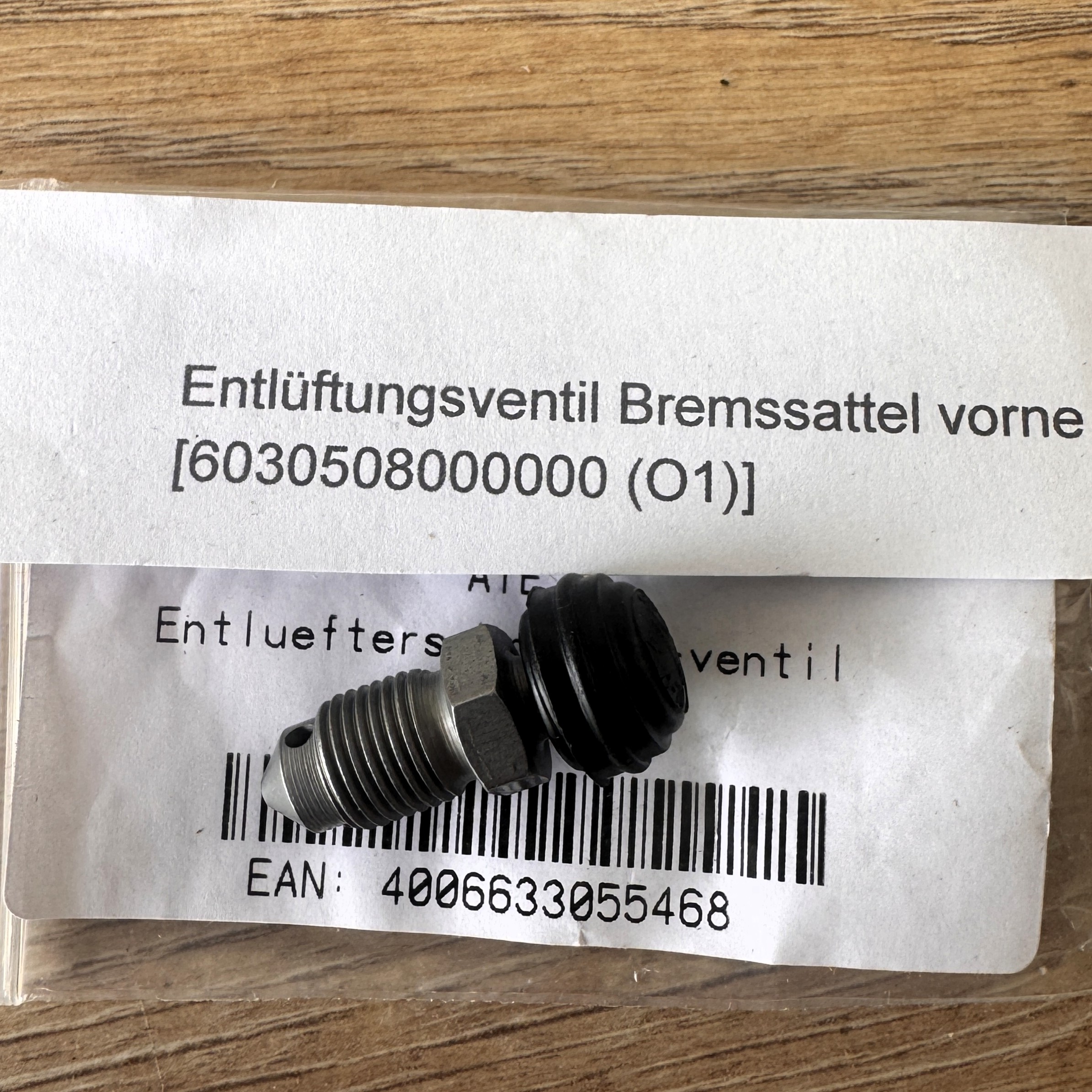 Entl�ftungsventil Bremssattel vorne